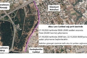 Aksu Lara Caddesi’nde asfalt çalışması yapılacak